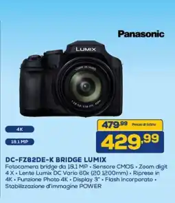 Euronics Panasonic DC-FZ82DE-K BRIDGE LUMIX offerta