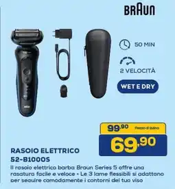 Euronics BRAUN RASOIO ELETTRICO 52-B1000S offerta