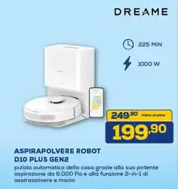 Euronics DREAME ASPIRAPOLVERE ROBOT D10 PLUS GEN2 offerta