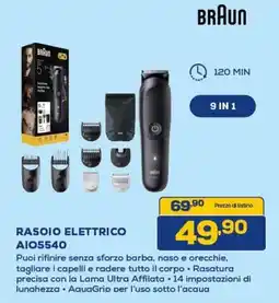 Euronics BRAUN RASOIO ELETTRICO AI05540 offerta