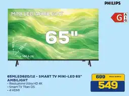 Euronics PHILIPS 65MLED820/12 - SMART TV MINI-LED 65" AMBILIGHT offerta
