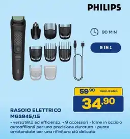 Euronics PHILIPS RASOIO ELETTRICO MG3945/15 offerta
