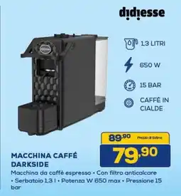 Euronics didiesse Macchina caffé darkside offerta