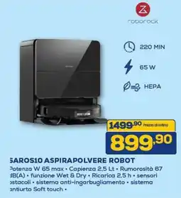 Euronics roborock SAROS10 ASPIRAPOLVERE ROBOT offerta