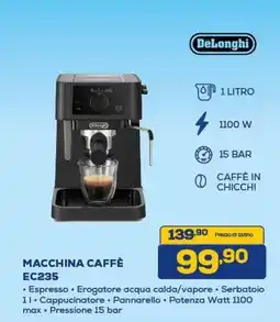 Euronics DeLonghi MACCHINA CAFFÈ EC235 offerta