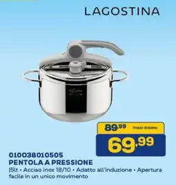 Euronics LAGOSTINA 010038010505 PENTOLA A PRESSIONE offerta