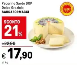 Iper La Grande Pecorino Sardo DOP Dolce Graziola SARDAFORMAGGI offerta
