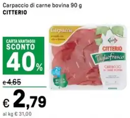 Iper La Grande Carpaccio di carne bovina CITTERIO offerta