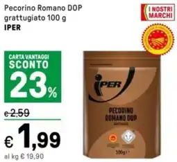 Iper La Grande Pecorino Romano DOP grattugiato IPER offerta