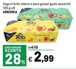 Iper La Grande Yogurt A-Yo intero o zero grassi ARBOREA offerta