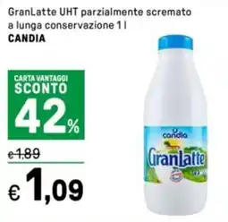 Iper La Grande GranLatte UHT parzialmente scremato a lunga conservazione CANDIA offerta