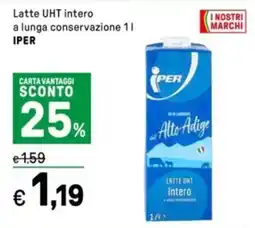 Iper La Grande Latte UHT intero a lunga conservazione IPER offerta
