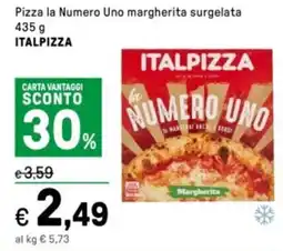 Iper La Grande Pizza la Numero Uno margherita surgelata ITALPIZZA offerta