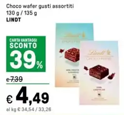 Iper La Grande Choco wafer LINDT offerta