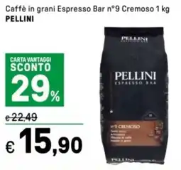 Iper La Grande Caffè in grani Espresso Bar n°9 Cremoso PELLINI offerta