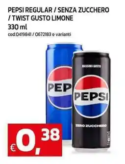 C+C maxigross Pepsi regular / senza zucchero / twist gusto limone offerta