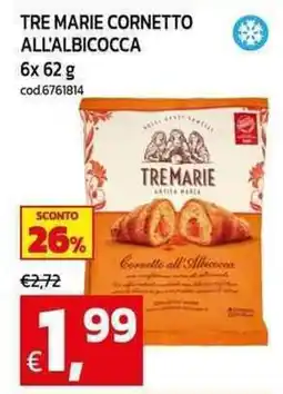 C+C maxigross Tre marie cornetto all'albicocca offerta