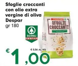 DeSpar Express Sfoglie croccanti con olio extra vergine di oliva Despar offerta