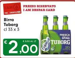 DeSpar Express Birra Tuborg offerta