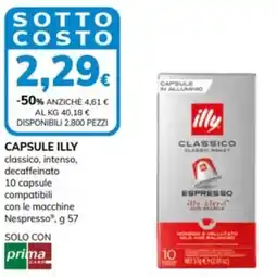 Basko CAPSULE ILLY classico, intenso, decaffeinato 10 capsule compatibili con le macchine Nespresso offerta