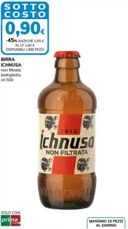Basko BIRRA ICHNUSA non filtrata bottiglietta offerta