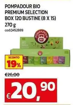 C+C maxigross Pompadour bio premium selection box 120 bustine offerta