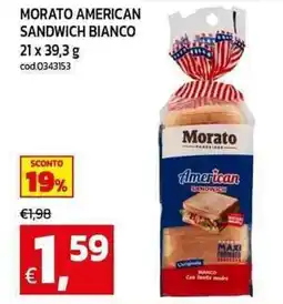C+C maxigross Morato american sandwich bianco offerta