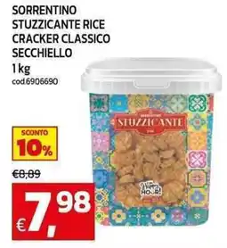 C+C maxigross Sorrentino stuzzicante rice cracker classico secchiello offerta