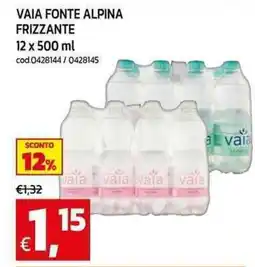 C+C maxigross Vaia fonte alpina frizzante offerta