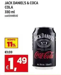 C+C maxigross Jack daniel's & coca cola offerta