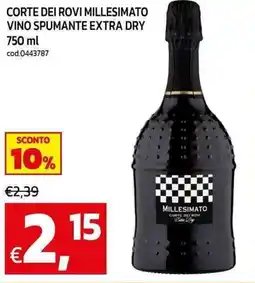 C+C maxigross Corte dei rovi millesimato vino spumante extra dry offerta