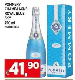C+C maxigross Pommery champaagne royal blue sky offerta