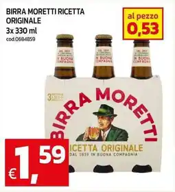 C+C maxigross Birra moretti ricetta originale offerta