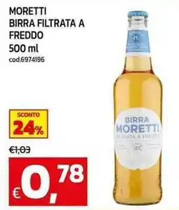C+C maxigross Moretti birra filtrata a freddo offerta