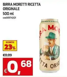 C+C maxigross Birra moretti ricetta originale offerta