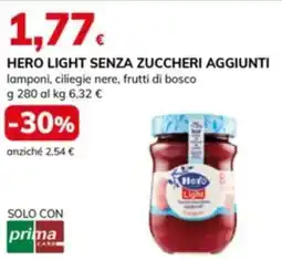 Basko Hero light senza zuccheri aggiunti lamponi, ciliegie nere, frutti di bosco offerta