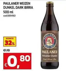C+C maxigross Paulaner weizen dunkel dark birra offerta