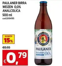 C+C maxigross Paulaner birra weizen 0,0% analcolica offerta