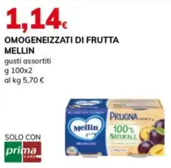 Basko Omogeneizzati di frutta MELLIN offerta