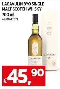 C+C maxigross Lagavulin 8yo single malt scotch whisky offerta