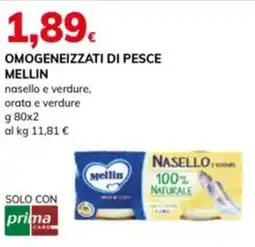 Basko Omogeneizzati di pesce mellin nasello e verdure, orata e verdure offerta