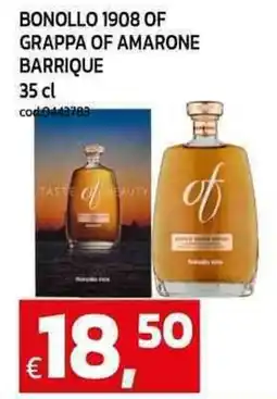 C+C maxigross Bonollo 1908 of grappa of amarone barrique offerta