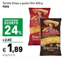 Iper La Grande Tortilla Chips o gusto Chili PATA offerta