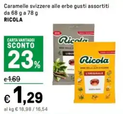 Iper La Grande Caramelle svizzere alle erbe RICOLA offerta
