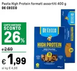 Iper La Grande Pasta High Protein DE CECCO offerta