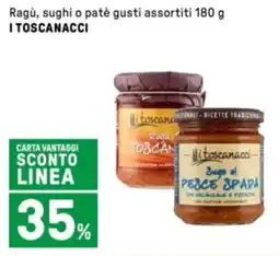 Iper La Grande Ragù, sughi o patè I TOSCANACCI offerta