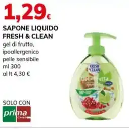 Basko Sapone liquido fresh & clean gel di frutta, pelle sensibile offerta