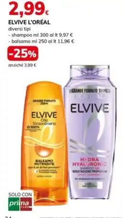 Basko Elvive l'oréal, shampoo e balsamo offerta