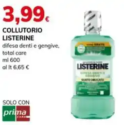 Basko Collutorio listerine difesa denti e gengive, total care offerta