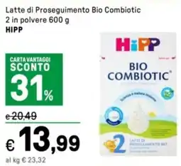 Iper La Grande Latte di Proseguimento Bio Combiotic 2 in polvere HIPP offerta